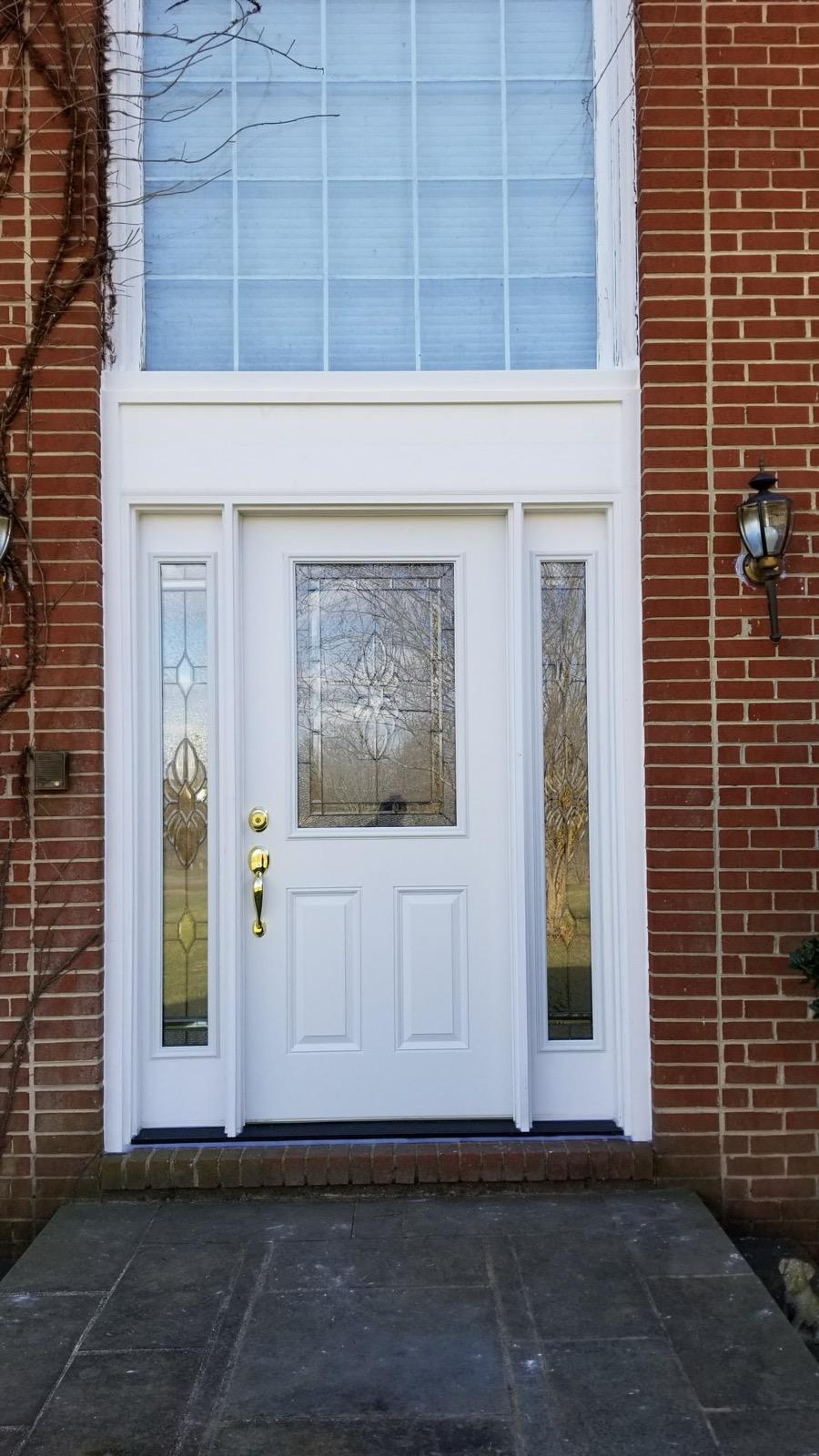 After — renovated entry with new sidelights