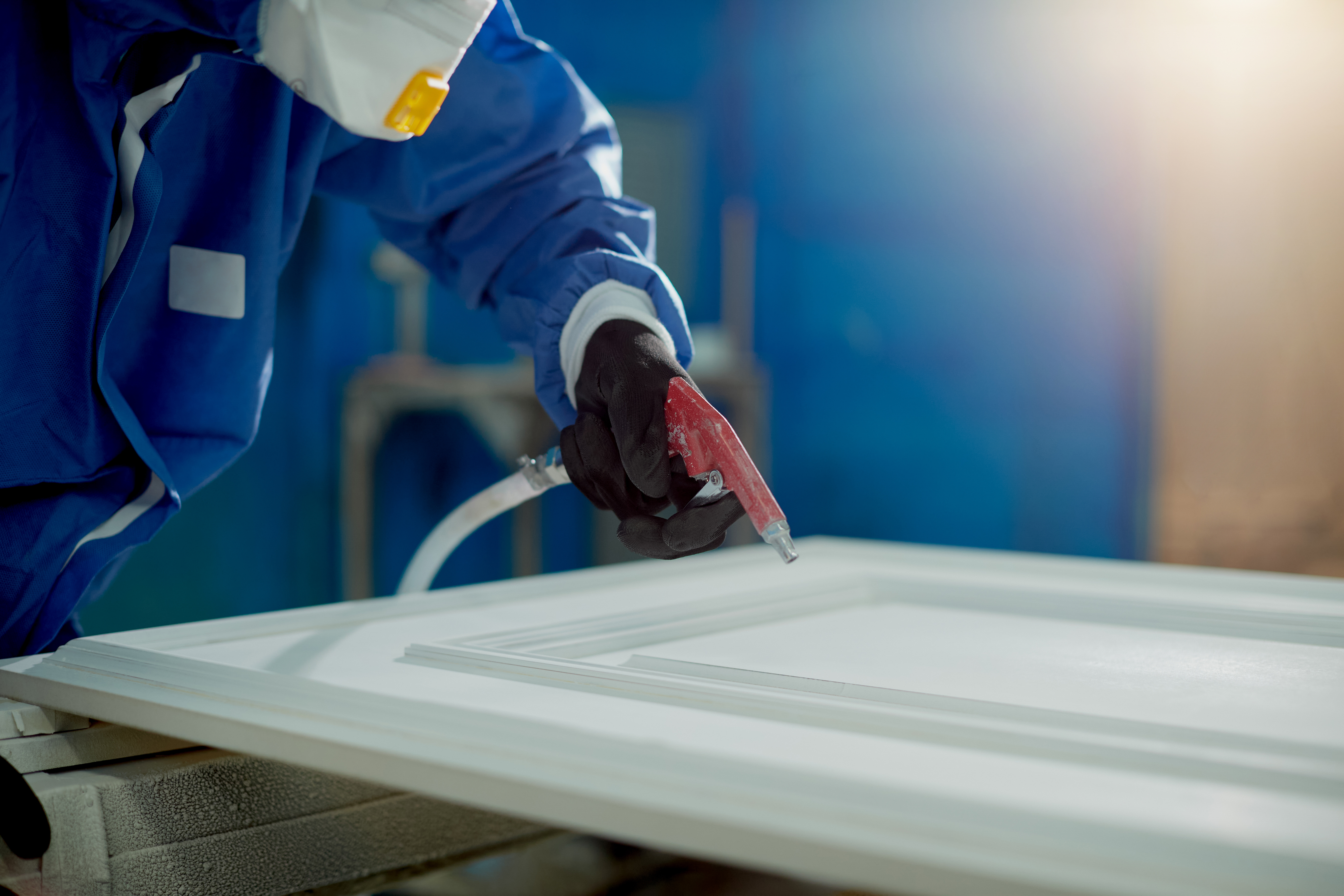 Finishing and painting in the workshop